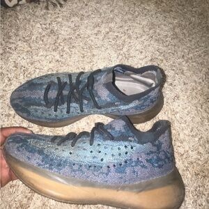 Adidas Black and Blue Knit Shoes